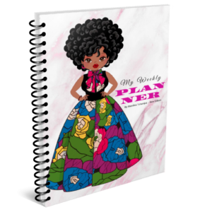 Black African Woman Yearly Planner